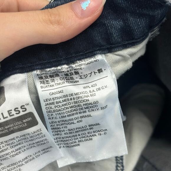 Levis 514 Faded Dark Wash Blue Mens 36x30 Straight‎ Fit Denim Jeans Red Tab - Picture 5 of 14